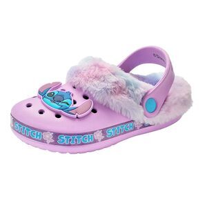 Lilo & Stitch Girls Fur Lined Clogs / Purple
